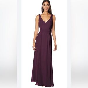 LEVKOFF BY BILL LEVKOFF BRIDESMAID BURGUNDY DRESS SIZE 10